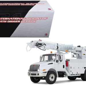 International DuraStar Truck with Digger Derrick Body "Altec" White 1/34 Diecast Model by First Gear
