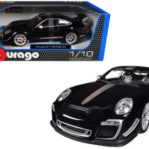 Porsche 911 GT3 RS 4.0 Black 1/18 Diecast Model Car by Bburago