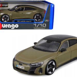 2022 Audi RS e-tron GT Dark Green with Sunroof 1/18 Diecast Model Car by Bburago