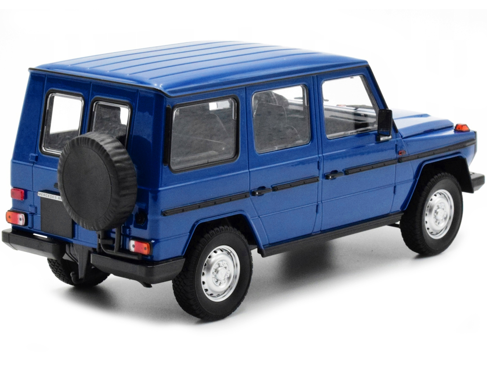 1980 Mercedes-Benz G-Model (LWB) Dark Blue with Black Stripes Limited Edition to 402 pieces Worldwide 1/18 Diecast Model Car by Minichamps - Image 3