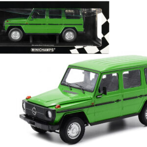 1980 Mercedes-Benz G-Model (LWB) Green with Black Stripes Limited Edition to 402 pieces Worldwide 1/18 Diecast Model Car by Minichamps