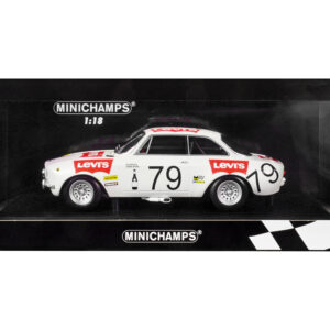 Alfa Romeo 1300 GTA #79 Pierre Rubens - Charles-Axel van Ryn "Levi's" 24 Hours of Spa (1971) Limited Edition to 300 pieces Worldwide 1/18 Diecast Model Car by Minichamps