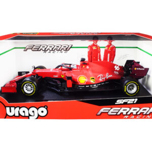 Ferrari SF21 #16 Charles Leclerc Formula One F1 Car "Ferrari Racing" Series 1/18 Diecast Model Car by Bburago