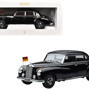 1955 Mercedes-Benz 300 Black "German Chancellor Konrad Adenauer" 1/18 Diecast Model Car by Norev