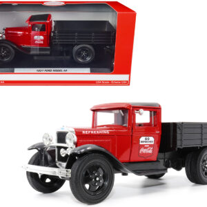 1931 Ford Model AA Pickup Truck Red and Black "Go Refreshed - Drink Coca-Cola" 1/24 Diecast Model Car by Motor City Classics