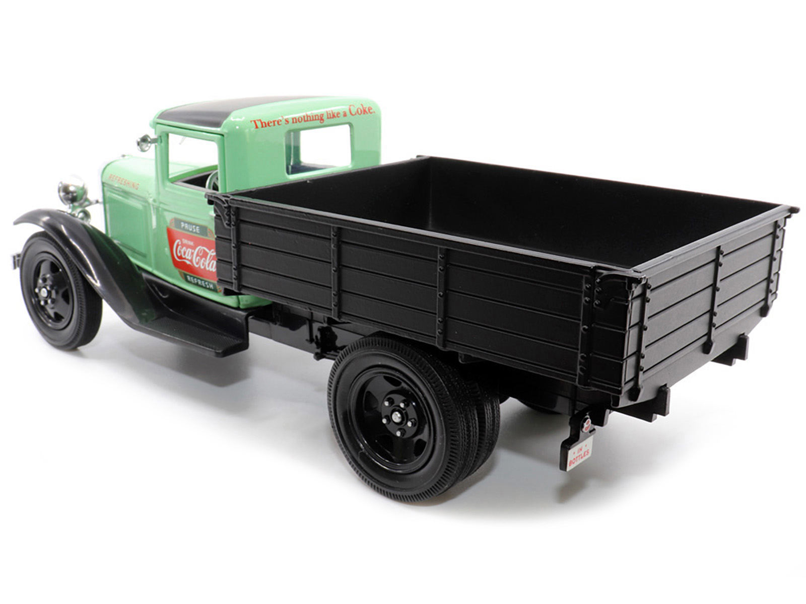 1931 Ford Model AA Pickup Truck Light Green and Black "Pause. Refresh. Drink Coca-Cola" 1/24 Diecast Model Car by Motor City Classics - Image 4