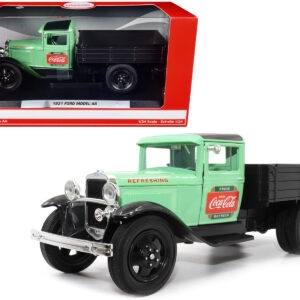 1931 Ford Model AA Pickup Truck Light Green and Black "Pause. Refresh. Drink Coca-Cola" 1/24 Diecast Model Car by Motor City Classics