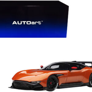 Aston Martin Vulcan Madagascar Orange with Carbon Top 1/18 Model Car by Autoart