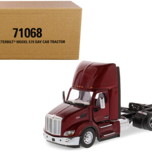 Peterbilt 579 Day Cab Truck Tractor Legendary Red "Transport Series" 1/50 Diecast Model by Diecast Masters