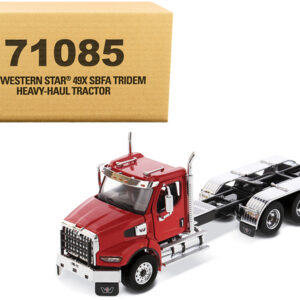 Western Star 49X SBFA Tridem Day Cab Heavy-Haul Truck Tractor Viper Red "Transport Series" 1/50 Diecast Model by Diecast Masters