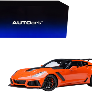 2019 Chevrolet Corvette C7 ZR1 Sebring Orange Tintcoat with Carbon Top 1/18 Model Car by Autoart