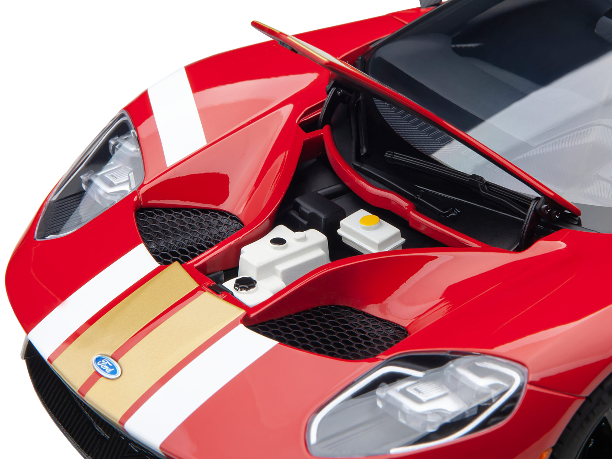 Ford GT Heritage Edition #16 "Alan Mann" Red Metallic with Gold Stripes 1/18 Model Car by Autoart - Image 2