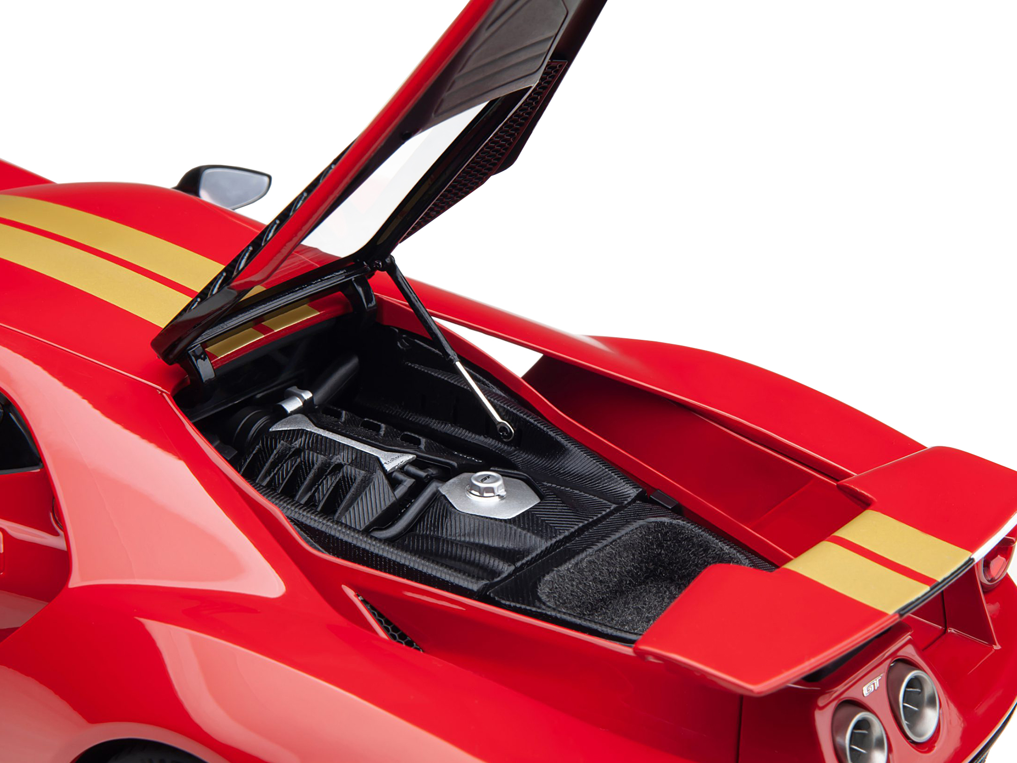 Ford GT Heritage Edition #16 "Alan Mann" Red Metallic with Gold Stripes 1/18 Model Car by Autoart - Image 4
