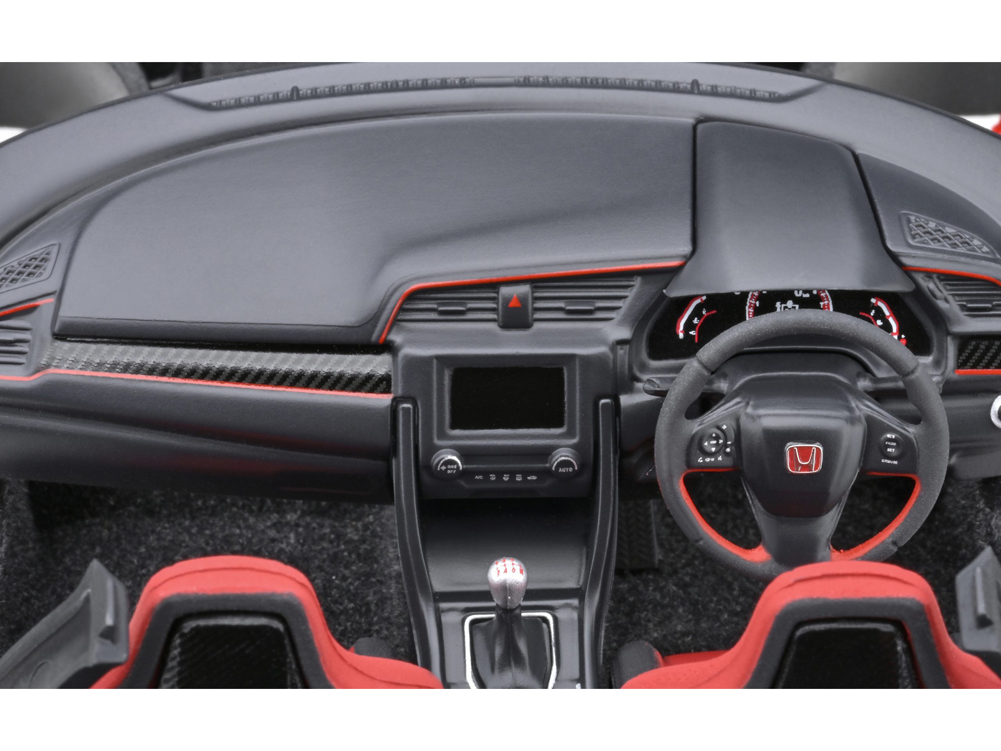 2021 Honda Civic Type R (FK8) RHD (Right Hand Drive) Crystal Black Pearl 1/18 Model Car by Autoart - Image 3