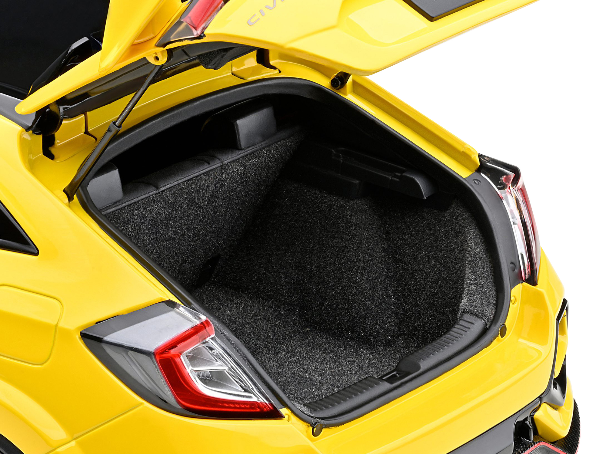 2021 Honda Civic Type R (FK8) RHD (Right Hand Drive) Sunlight Yellow Limited Edition 1/18 Model Car by Autoart - Image 5