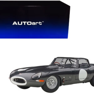 Jaguar Lightweight E Type Roadster RHD (Right Hand Drive) Dark Gray 1/18 Model Car by Autoart