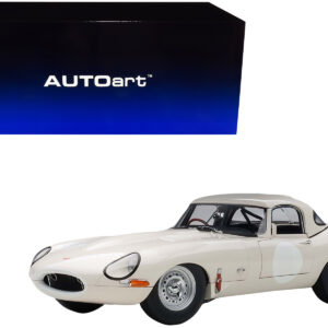 Jaguar Lightweight E Type Roadster RHD (Right Hand Drive) White 1/18 Model Car by Autoart
