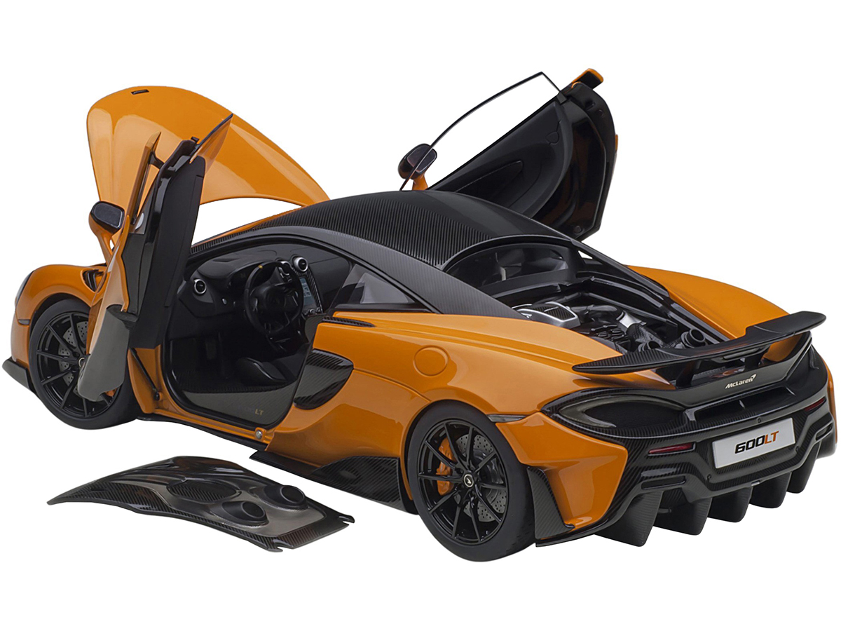 Mclaren 600LT Myan Orange and Carbon 1/18 Model Car by Autoart - Image 2