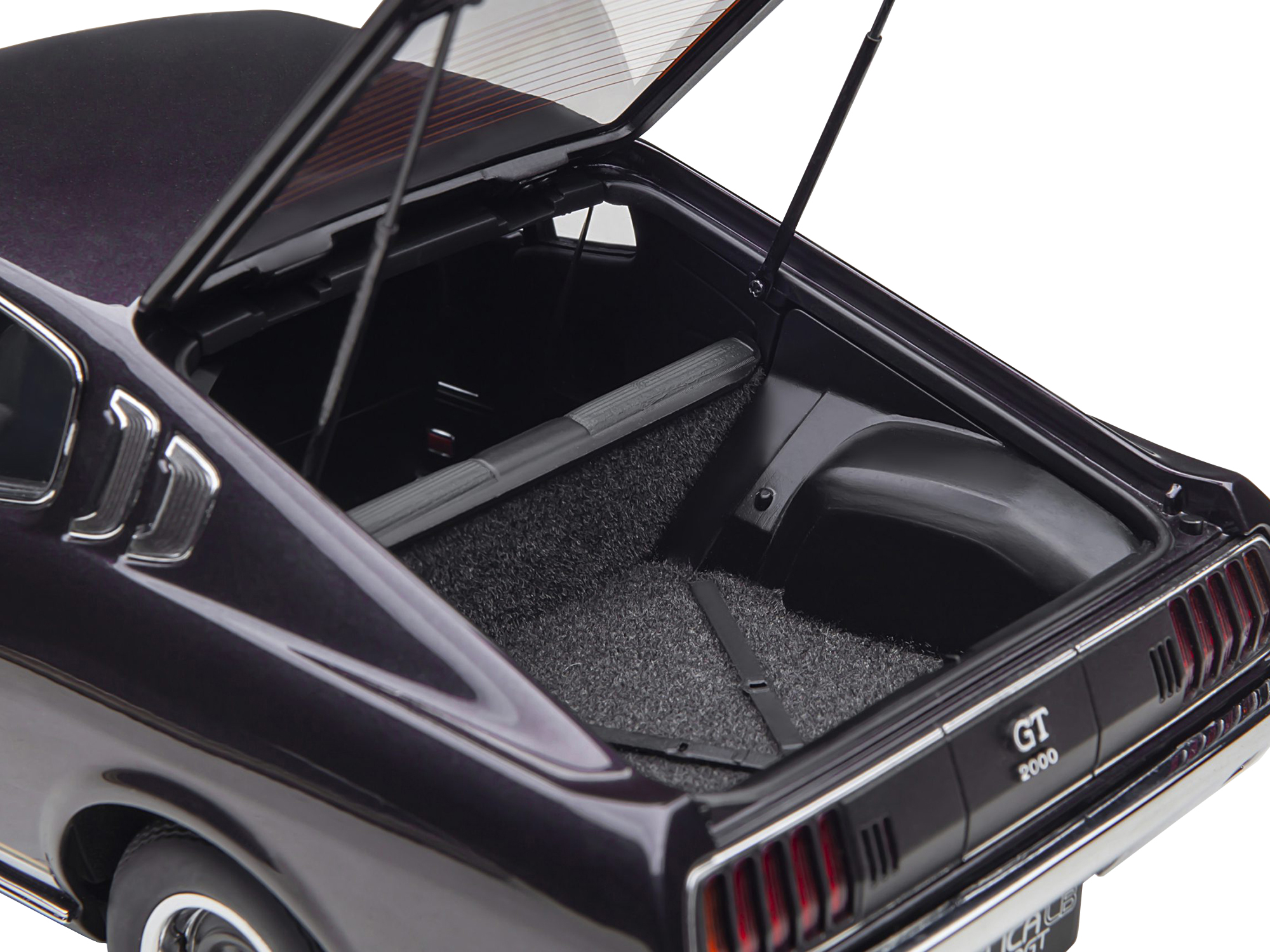 1973 Toyota Celica Liftback 2000GT (RA25) RHD (Right Hand Drive) Dark Purple Metallic 1/18 Model Car by Autoart - Image 3