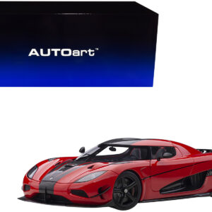 Koenigsegg Agera RS Chili Red with Black Accents 1/18  Model Car by Autoart