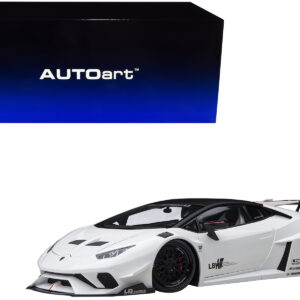 Lamborghini Huracan GT "LB-Silhouette Works" White with Black 1/18 Model Car by Autoart