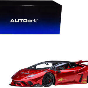 Lamborghini Huracan GT "LB-Silhouette Works" Hyper Red Metallic with Black Top 1/18 Model Car by Autoart