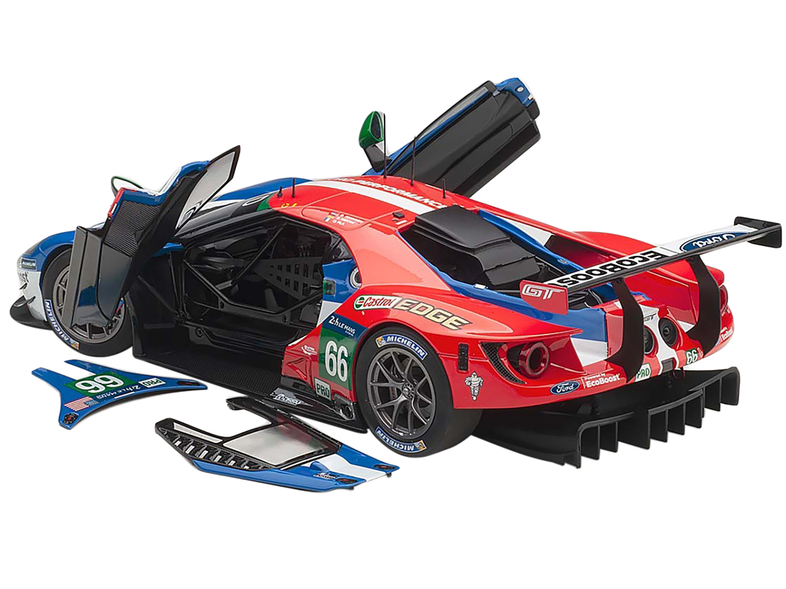 Ford GT #66 B. Johnson - S. Mucke - O. Pla Le Mans (2016) 1/18 Model Car by Autoart - Image 2
