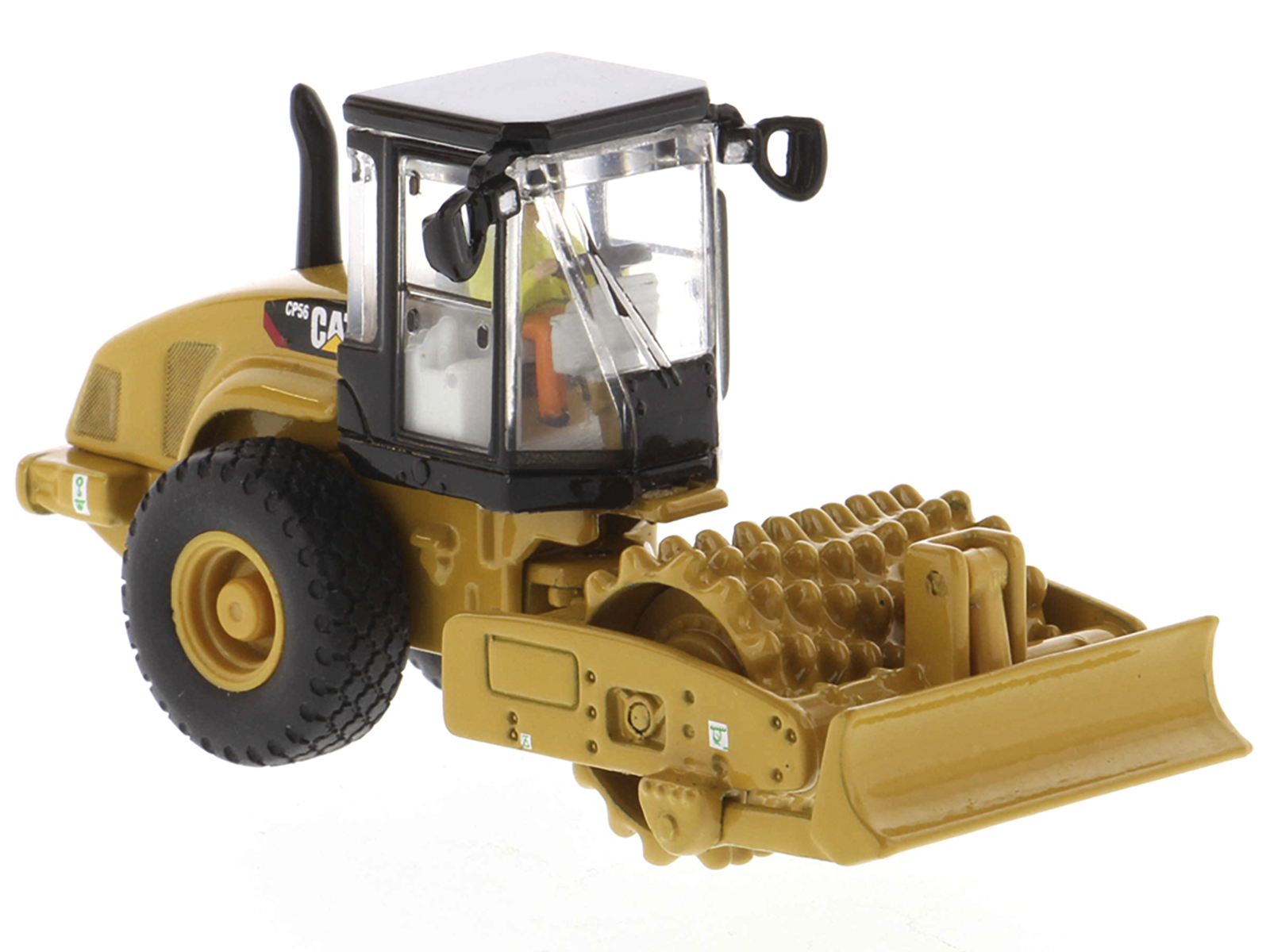 CAT Caterpillar CS56 Padfoot Drum Vibratory Soil Compactor with Operator "High Line" Series 1/87 (HO) Scale Diecast Model by Diecast Masters - Image 2