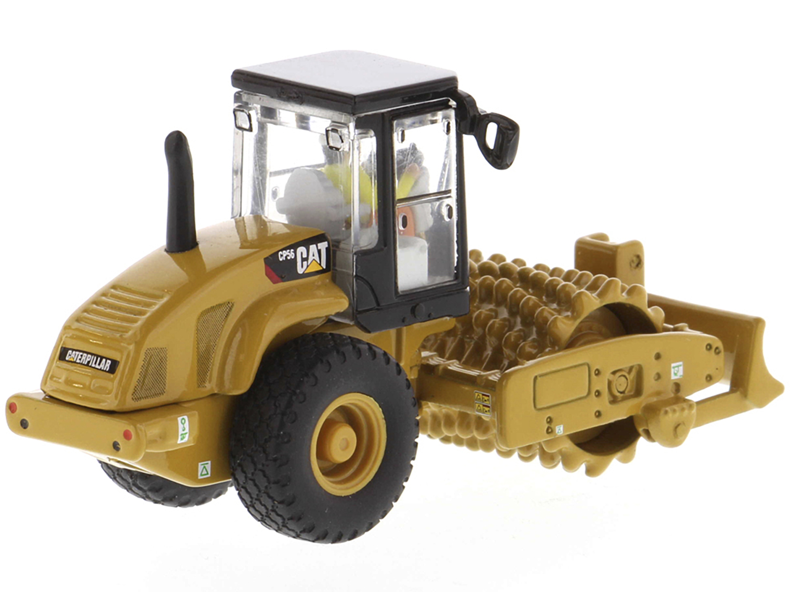 CAT Caterpillar CS56 Padfoot Drum Vibratory Soil Compactor with Operator "High Line" Series 1/87 (HO) Scale Diecast Model by Diecast Masters - Image 3