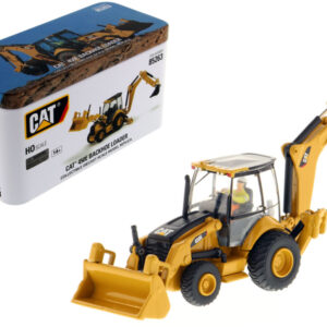 CAT Caterpillar 450E Backhoe Loader with Operator "High Line" Series 1/87 (HO) Scale Diecast Model by Diecast Masters