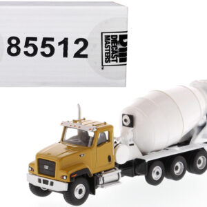CAT Caterpillar CT681 Concrete Mixer Yellow and White "High Line" Series 1/87 (HO) Scale Diecast Model by Diecast Masters