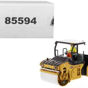 CAT Caterpillar CB-13 Tandem Vibratory Roller with ROPS (Roll Over Protective Structure) and Operator "High Line Series" 1/50 Diecast Model by Diecast Masters