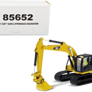 CAT Caterpillar 320D L Hydraulic Excavator with Multiple Work Tools and Operator "High Line" Series 1/87 (HO) Scale Diecast Model by Diecast Masters