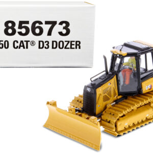 CAT Caterpillar D3 Track Type Dozer with Operator "High Line" Series 1/50 Diecast Model by Diecast Masters