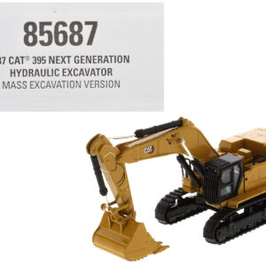 CAT Caterpillar 395 Next-Generation Hydraulic Excavator (Mass Excavation Version) Yellow "High Line Series" 1/87 (HO) Scale Diecast Model by Diecast Masters