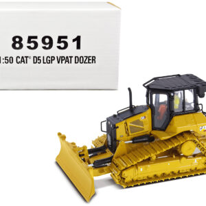 CAT Caterpillar D5 LGP VPAT Track Type Tractor Dozer Yellow with Operator "High Line" Series 1/50 Diecast Model by Diecast Masters