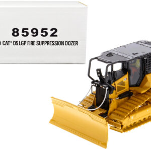 CAT Caterpillar D5 LGP Track Type Tractor Fire Dozer Yellow with Operator "High Line" Series 1/50 Diecast Model by Diecast Masters