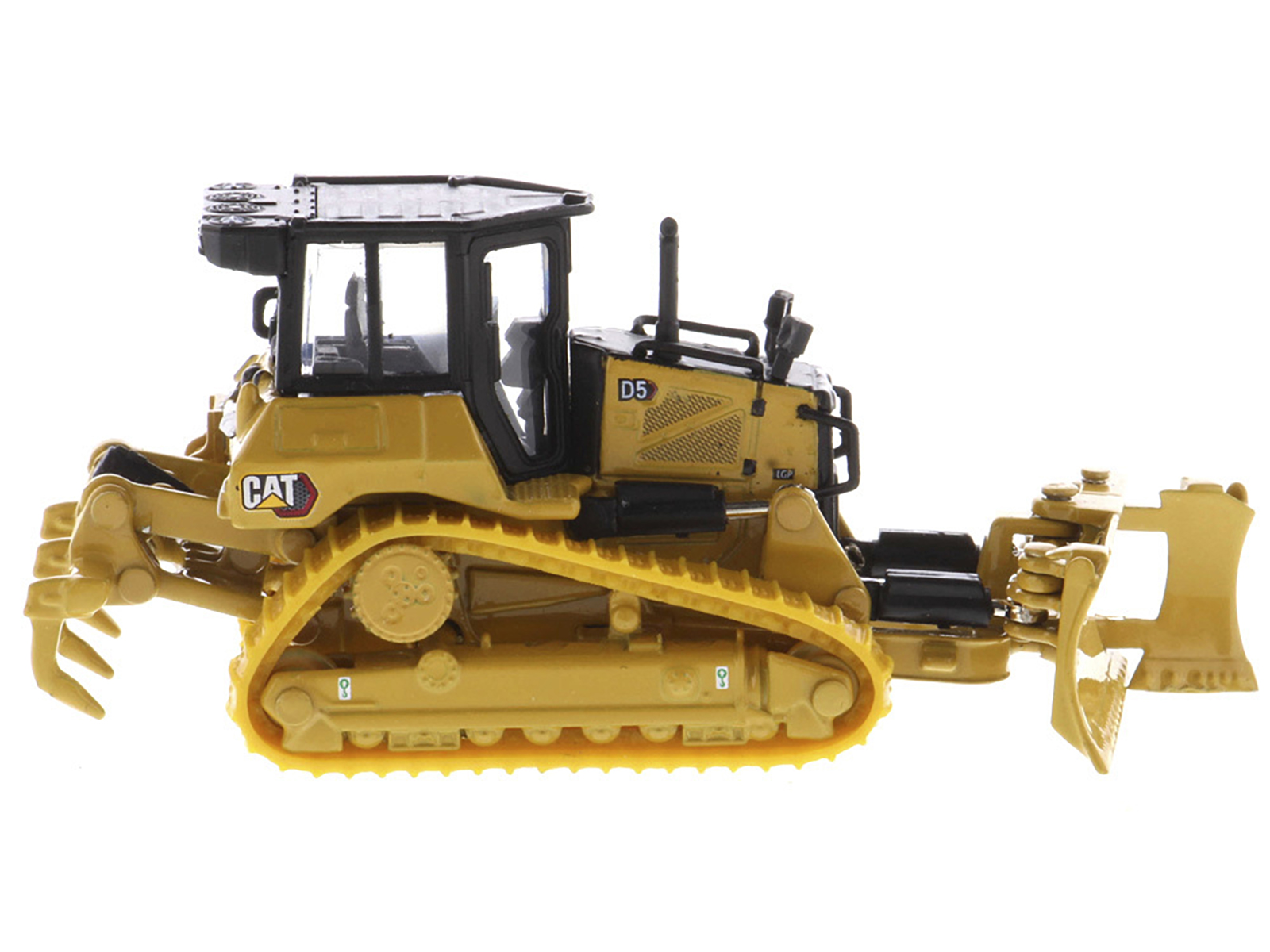 CAT Caterpillar D5 Track-Type Dozer Yellow with Fine Grading Undercarriage and Foldable Blade "High Line Series" 1/87 (HO) Scale Diecast Model by Diecast Masters - Image 4
