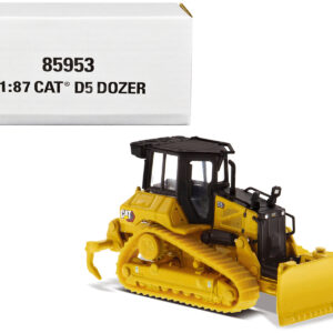 CAT Caterpillar D5 Track-Type Dozer Yellow with Fine Grading Undercarriage and Foldable Blade "High Line Series" 1/87 (HO) Scale Diecast Model by Diecast Masters