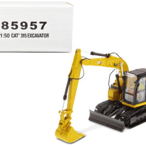 CAT Caterpillar 315 Track Type Hydraulic Excavator Yellow with Operator "High Line" Series 1/50 Diecast Model by Diecast Masters