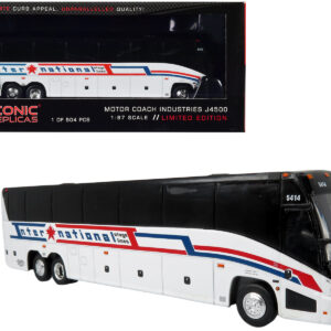 MCI J4500 Coach Bus "International Stage Lines" White "The Bus & Motorcoach Collection" Limited Edition to 504 pieces Worldwide 1/87 (HO) Diecast Model by Iconic Replicas