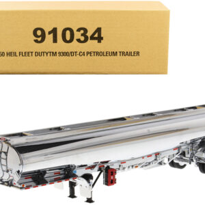 Heil Fleet Duty TM 9300/DT-C4 Petroleum Tanker Trailer Chrome "Transport Series" 1/50 Diecast Model by Diecast Masters