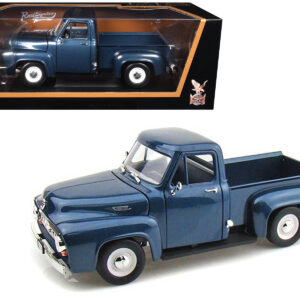 1953 Ford F-100 Pickup Dark Blue 1/18 Diecast Model Car by Road Signature