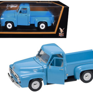 1953 Ford F-100 Pickup Truck Light Blue 1/18 Diecast Model Car by Road Signature
