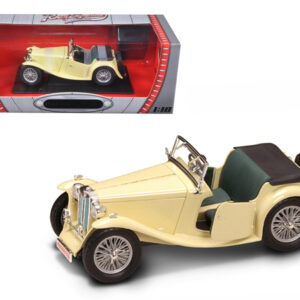 1947 MG TC Midget Yellow 1/18 Diecast Model Car by Road Signature