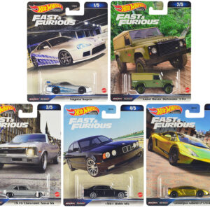 "Fast & Furious" 2023 5 piece Set D Diecast Model Cars by Hot Wheels