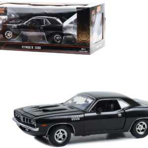 Plymouth Barracuda Black "John Wick: Chapter 4" (2023) Movie 1/18 Diecast Model Car by Highway 61
