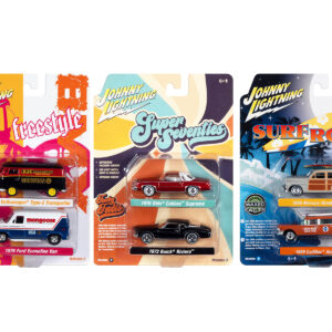 Johnny Lightning "2-Packs" 2023 Set B of 6 pieces Release 2 1/64 Diecast Model Cars by Johnny Lightning