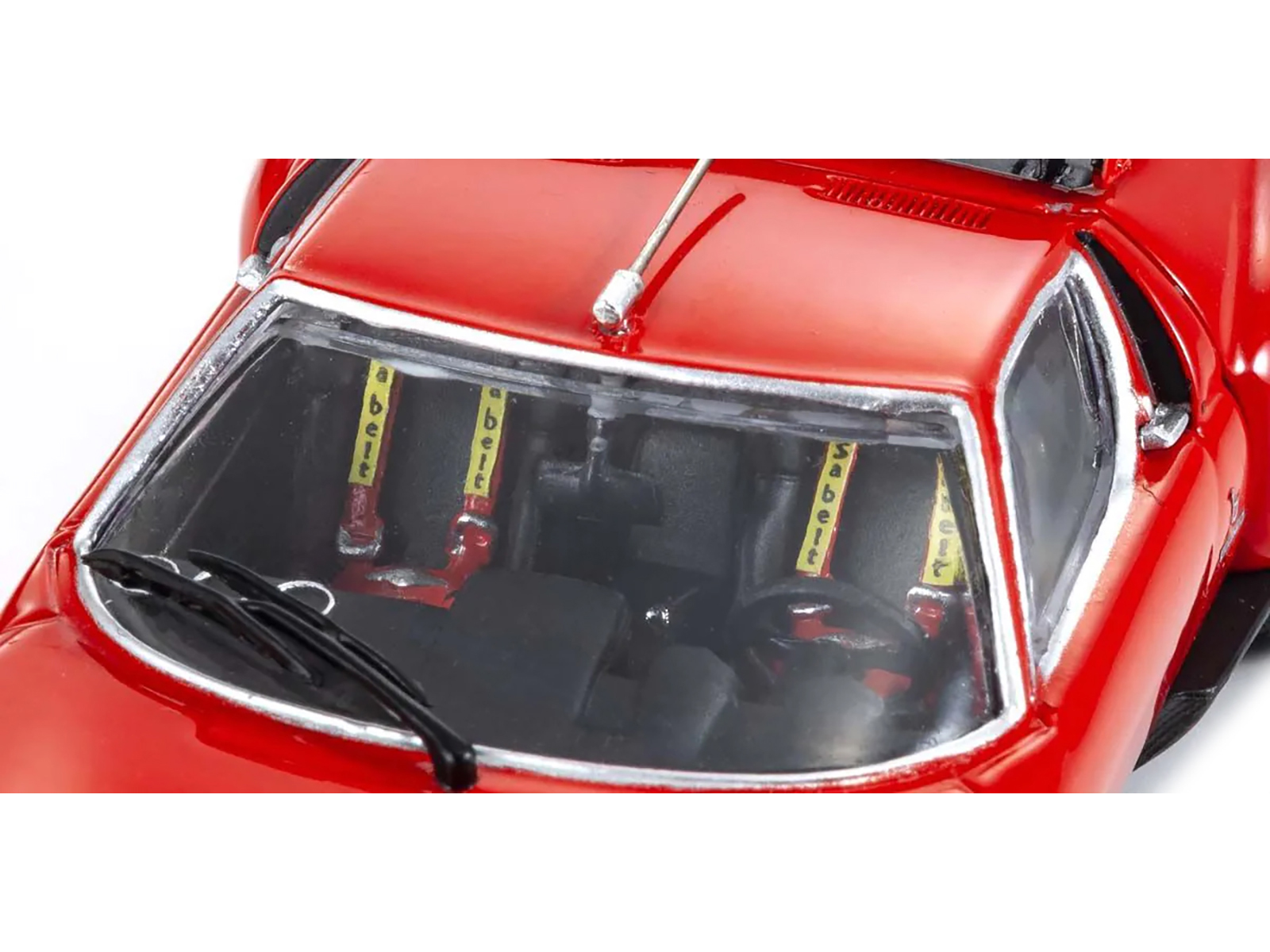 Lamborghini Miura SVR Red with Black Accents and Gold Wheels 1/43 Diecast Model Car by Kyosho - Image 2