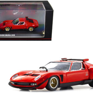 Lamborghini Miura SVR Red with Black Accents and Gold Wheels 1/43 Diecast Model Car by Kyosho